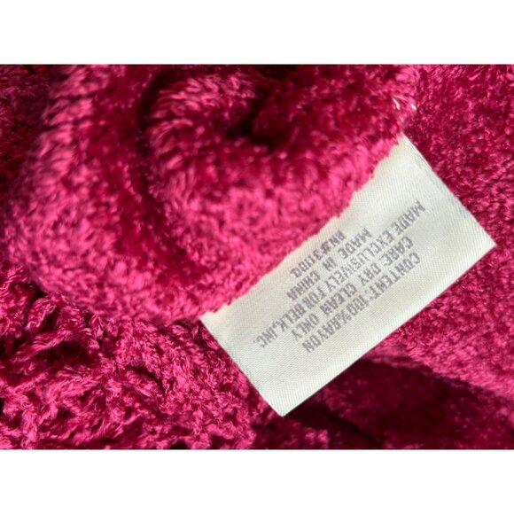 Maroon / Burgundy red Life Styles Plush Chenille Throw Blanket 50x60 - Picture 7 of 16